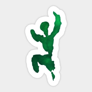 Jumping Silhouette - Color Blotch Sticker